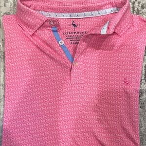 Tailorbyrd Men's Diamond Pattern Polo in Pink